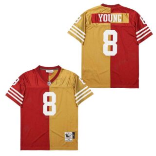 Mitchell And Ness 49ers #8 Steve YoungMen's Throwback Stitched NFL Jerseys