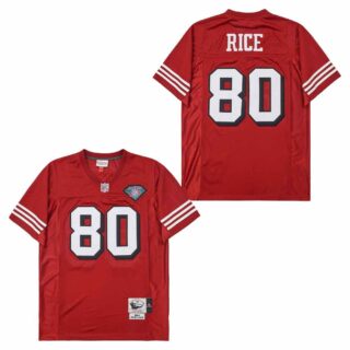 Mitchell And Ness 49ers #80 Men's Throwback Stitched NFL Jerseys