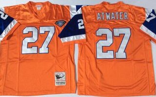 Mitchell And Ness Broncos #27 knowshon moreno orange Throwback Stitched NFL Jersey