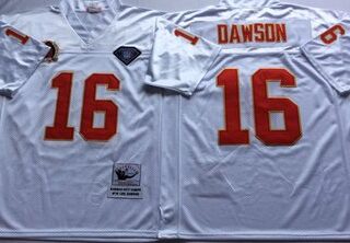 Mitchell And Ness Chiefs #16 len dawson white Throwback Stitched NFL Jersey