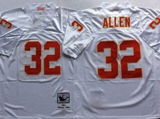 Mitchell And Ness Chiefs #32 marcus allen white Throwback Stitched NFL Jersey