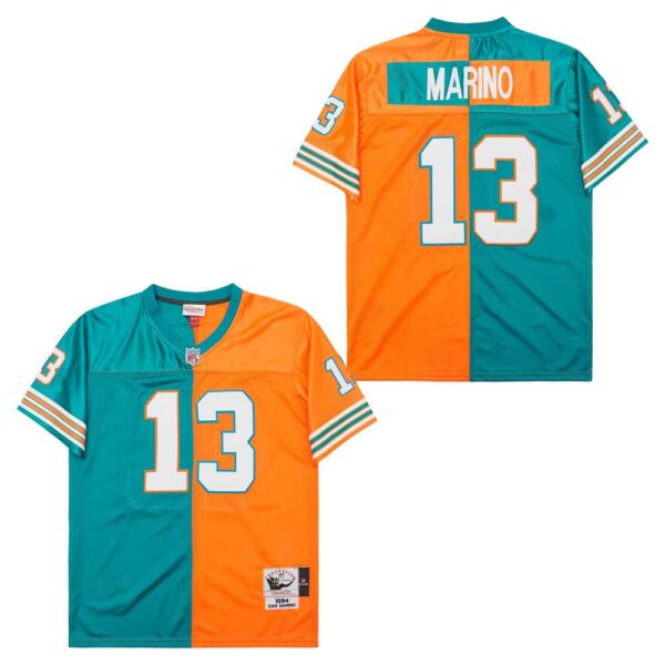 Mitchell And Ness Dolphins #13 Throwback Stitched NFL Jersey