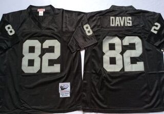 Mitchell And Ness Raiders #82 Jordy Nelson balck Throwback Stitched NFL Jersey