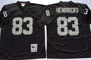 Mitchell And Ness Raiders #83 Ted Hendricks balck Throwback Stitched NFL Jersey