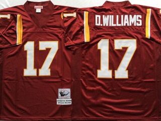 Mitchell And Ness Redskins #17 d.williams Red Throwback Stitched NFL Jersey