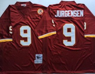 Mitchell And Ness Redskins #9 sonny jurgensen Red Throwback Stitched NFL Jersey