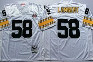 Mitchell And Ness Steelers #58 Jack Lambert white Throwback Stitched NFL Jersey