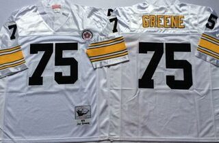 Mitchell And Ness Steelers #75 Joe Greene white Throwback Stitched NFL Jersey