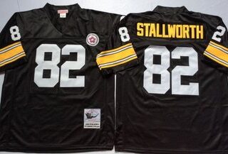 Mitchell And Ness Steelers #82 82 John Stallworth Black Throwback Stitched NFL Jersey