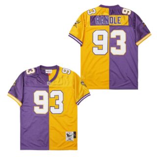 Mitchell And Ness Vikings #93 Throwback Stitched NFL Jersey