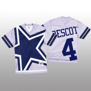 NFL Dallas Cowboys #4 Dak Prescott White Men's Mitchell & Nell Big Face Fashion Limited NFL Jersey