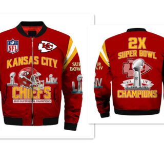 NFL Kansas City Chiefs Super Bowl Champions Sublimated Fashion 3D Fullzip Jacket