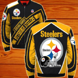 NFL Pittsburgh Steelers Sublimated Fashion 3D Fullzip Jacket-4