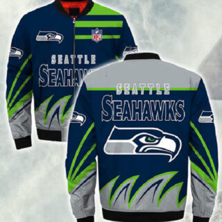 NFL Seattle Seahawk Sublimated Fashion 3D Fullzip Jacket-2