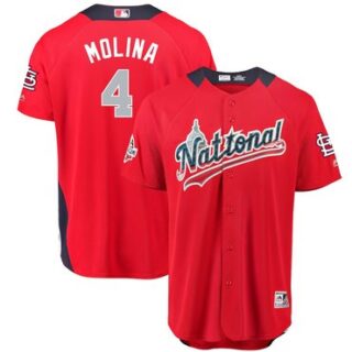National League 4 Yadier Molina Red 2018 MLB All-Star Game Home Run Derby Jersey