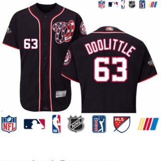Nationals #63 Sean Doolittle Navy Blue Flexbase Authentic Collection 2019 World Series Bound Stitched Baseball Jersey