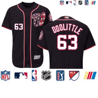 Nationals #63 Sean Doolittle Navy Blue Flexbase Authentic Collection Stitched Baseball Jersey