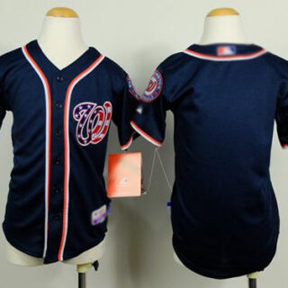 Nationals Blank Blue Cool Base 2019 World Series Champions Stitched Youth Baseball Jersey