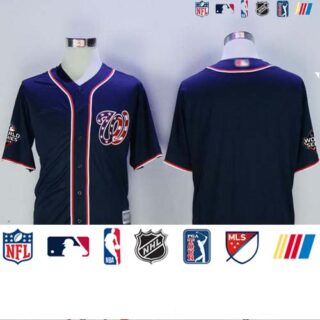 Nationals Blank Navy Blue New Cool Base 2019 World Series Bound Stitched Baseball Jersey