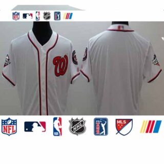 Nationals Blank White Flexbase Authentic Collection 2019 World Series Bound Stitched Baseball Jersey
