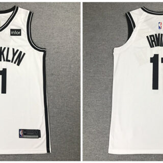 Nets 11 Kyrie Irving White Nike Authentic Jersey