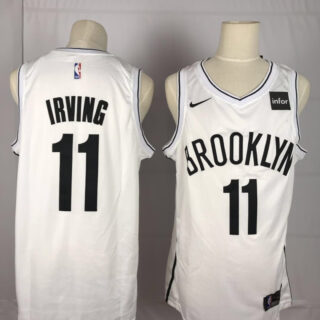 Nets 11 Kyrie Irving White Nike Swingman Jersey