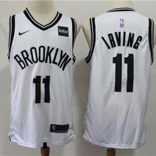 Nets 11 Kyrie Irving White Nike Swingman Jersey