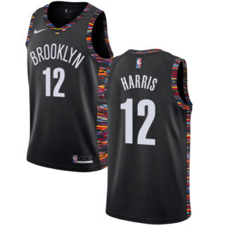 Nets #12 Joe Harris Black Basketball Swingman City Edition 2018 19 Jersey