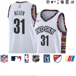 Nets #31 Jarrett Allen White Basketball Swingman City Edition 2019 20 Jersey
