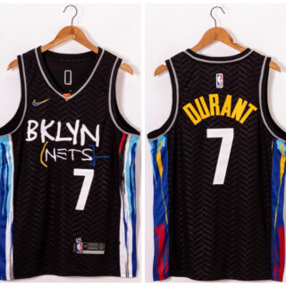 Nets 7 Kevin Durant Black 2021 Nike Swingman Jersey