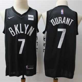 Nets 7 Kevin Durant Black Nike Swingman Jersey