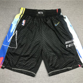Nets Teams Black City Edition Swingman Shorts