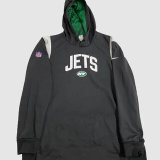 New York Jets Nike Therma Sideline Hoodie Black