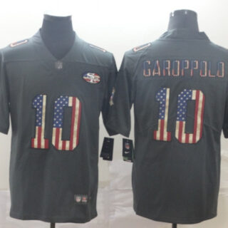 Nike 49ers 10 Jimmy Garoppolo 2019 Salute To Service USA Flag Fashion Limited Jersey