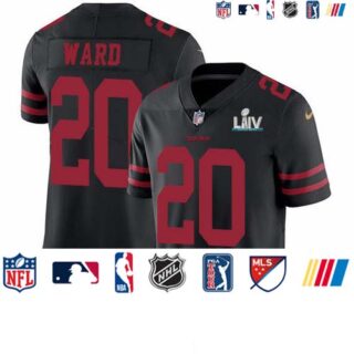 Nike 49ers #20 Jimmie Ward Black Super Bowl LIV 2020 Alternate Men's Stitched NFL Vapor Untouchable Limited Jersey