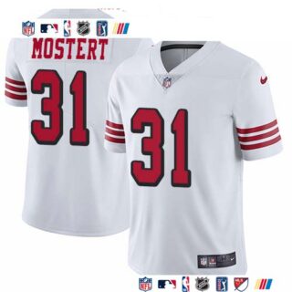 Nike 49ers #31 Raheem Mostert White Men's Stitched NFL Limited Rush Jersey