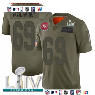 Nike 49ers #69 Mike McGlinchey Camo Super Bowl LIV 2020 Men's Stitched NFL Limited 2019 Salute To Service Jersey