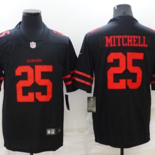 Nike 49ers 25 Elijah Mitchell Black Vapor Limited Jersey