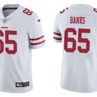 Nike 49ers 65 Aaron Banks White Vapor Untouchable Limited Jersey