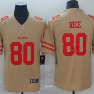 Nike 49ers 80 Jerry Rice Cream Inverted Legend Limited Jersey