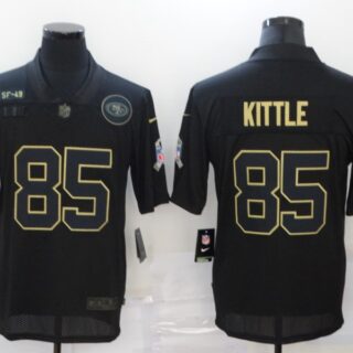Nike 49ers 85 George Kittle Black 2020 Salute To Service Limited Jersey