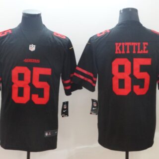 Nike 49ers 85 George Kittle Black Vapor Untouchable Limited Jersey