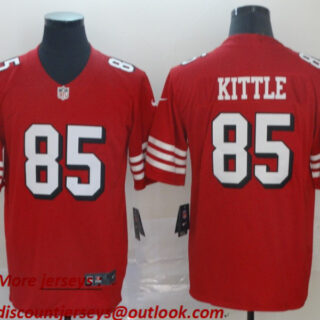 Nike 49ers 85 George Kittle Red Color Rush Vapor Untouchable Limited Jersey