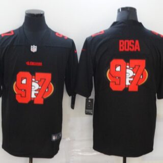 Nike 49ers 97 Nick Bosa Black Shadow Logo Limited Jersey