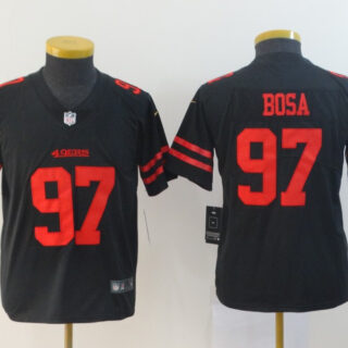 Nike 49ers 97 Nick Bosa Black Youth 2019 NFL Draft First Round Pick Vapor Untouchable Limited Jersey