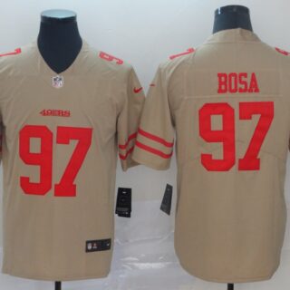 Nike 49ers 97 Nick Bosa Cream Inverted Legend Limited Jersey