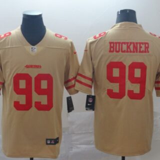 Nike 49ers 99 DeForest Buckner Cream Inverted Legend Limited Jersey