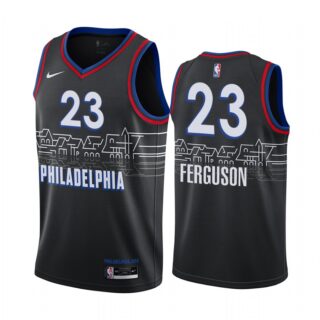 Nike 76ers #23 Terrance Ferguson Black NBA Swingman 2020-21 City Edition Jersey