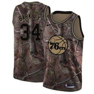 Nike 76ers #34 Charles Barkley Camo NBA Swingman Realtree Collection Jersey