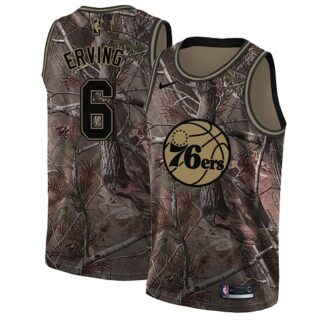 Nike 76ers #6 Julius Erving Camo Women's NBA Swingman Realtree Collection Jersey